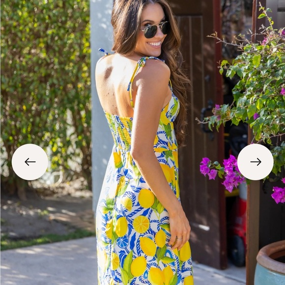 Kenny flowers Amalfi NWT-lemon print resort dress with elastic back - Picture 5 of 13